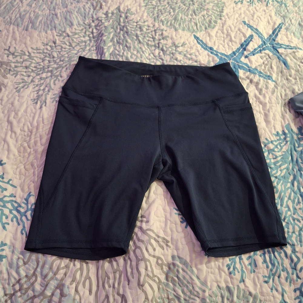 Beverly Hills Polo Club Blue and Black Bike Shorts Performance Fit